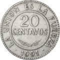 Боливия 20 сентаво 1991 год
