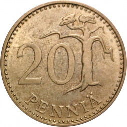 Финляндия 20 пенни 1988 год