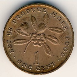 Ямайка 1 цент 1973 год