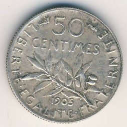 Франция 50 сантимов 1905 год