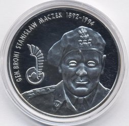 Польша 10 злотых 2003 год - Генерал Станислав Мачек