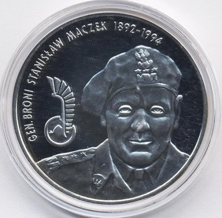 Польша 10 злотых 2003 год - Генерал Станислав Мачек