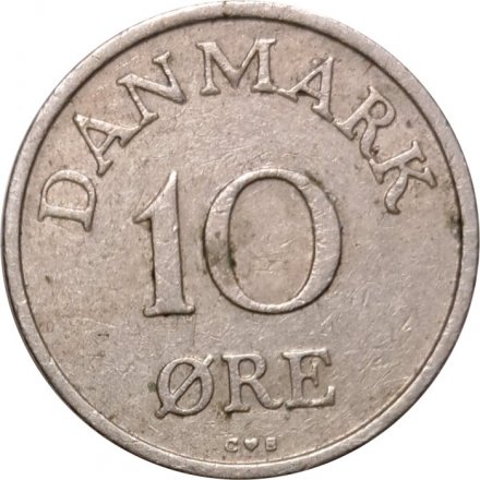 Дания 10 эре 1958 год