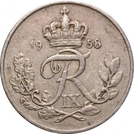 Дания 10 эре 1958 год