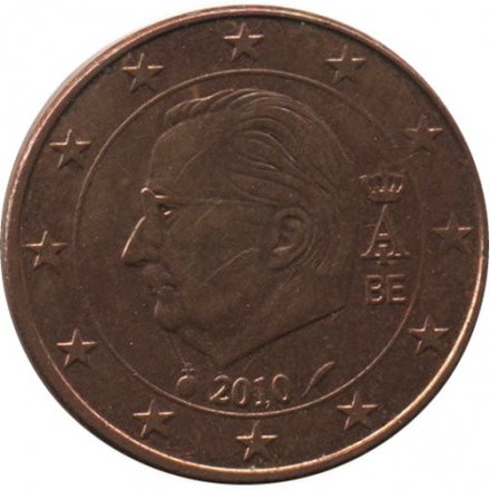 Бельгия 5 евроцентов 2010 год - Король Альберт II