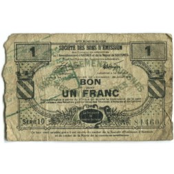 Франция 1 франк 1916 год - G