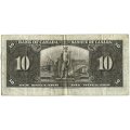 Канада 10 долларов 1937 год - VF-