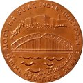 Настольная медаль Арочный мост на реке Мсте. Боровичи