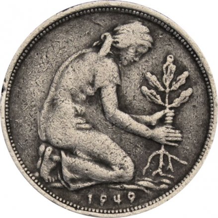 ФРГ 50 пфеннигов 1949 год (D)
