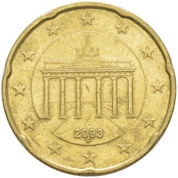 Германия 20 евроцентов 2003 год (F)