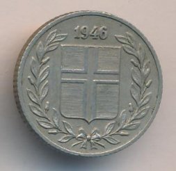 Исландия 25 эйре 1946 год