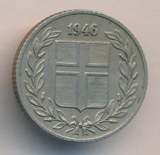 Исландия 25 эйре 1946 год