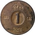Швеция 1 эре 1969 год