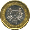 Сингапур 1 доллар 2013 год - Статуя Мерлайона