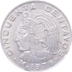 Мексика 50 сентаво 1976 год 
