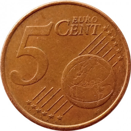 Нидерланды 5 евроцентов 2008 год