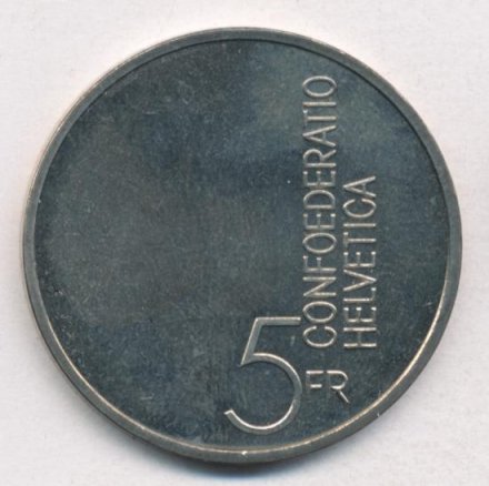 Швейцария 5 франков 1985 год - Год музыки