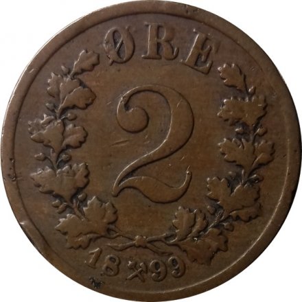 Норвегия 2 эре 1899 год