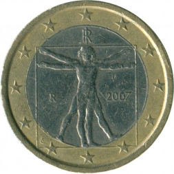 Италия 1 евро 2007 год