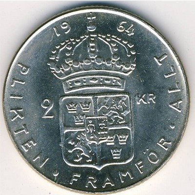 Швеция 2 кроны 1964 год