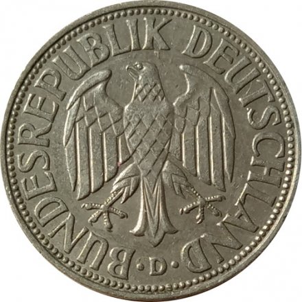 ФРГ 1 марка 1966 год (D)