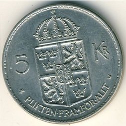 Швеция 5 крон 1973 год