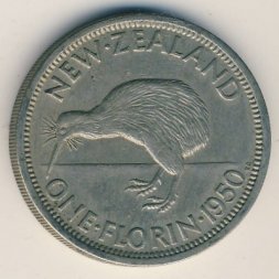 Новая Зеландия 1 флорин 1950 год