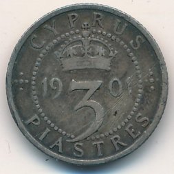 Кипр 3 пиастра 1901 год