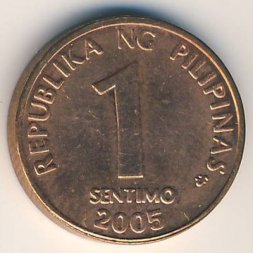 Филиппины 1 сентимо 2005 год