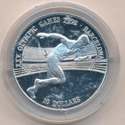 Острова Кука 10 долларов 1990 год - XXV Летние Олимпийские игры