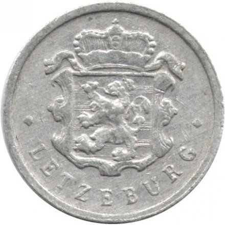 Люксембург 25 сантимов 1960 год (Монетное отношение аверс/реверс (180°))