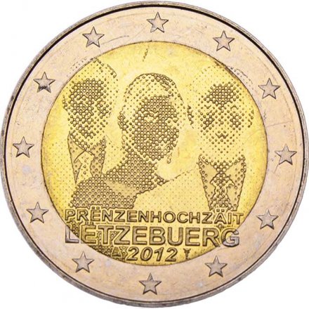 Люксембург 2 евро 2012 год - Свадьба наследного Великого герцога Люксембурга