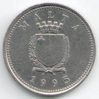 Монета Мальта 2 цента 1995 год - Олива
