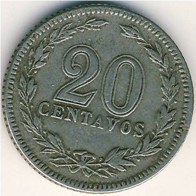 Аргентина 20 сентаво 1897 год