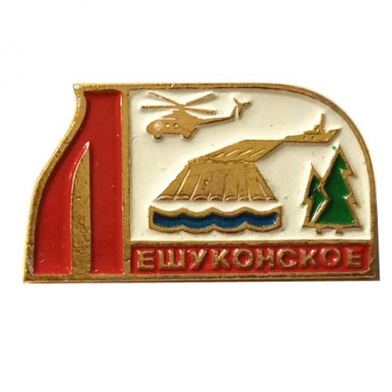 Значок Село Лешуконское. Архангельская область