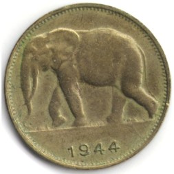 Бельгийское Конго 1 франк 1944 год - Слон