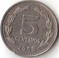 Аргентина 5 сентаво 1958 год