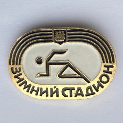 Значок. Зимний стадион. Бег