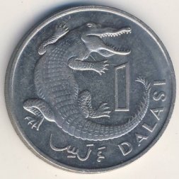 Гамбия 1 даласи 1971 год