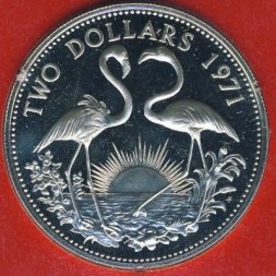 Багамские острова 2 доллара 1971 год