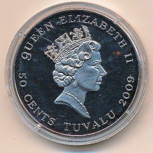 Тувалу 50 центов 2009 год - 40-я годовщина высадки на Луну
