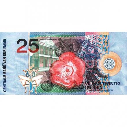 Суринам 25 гульденов 2000 год - Тукан UNC