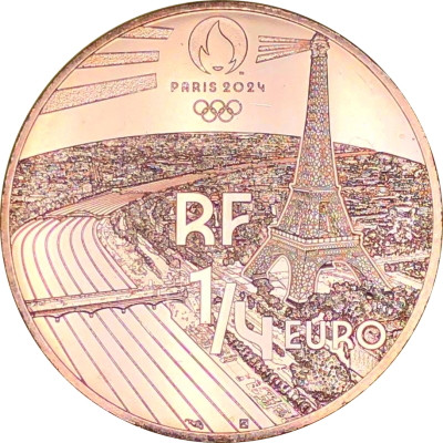 Франция 1/4 евро 2021 год - XXXIII летние Олимпийские игры, Париж 2024. Плавание
