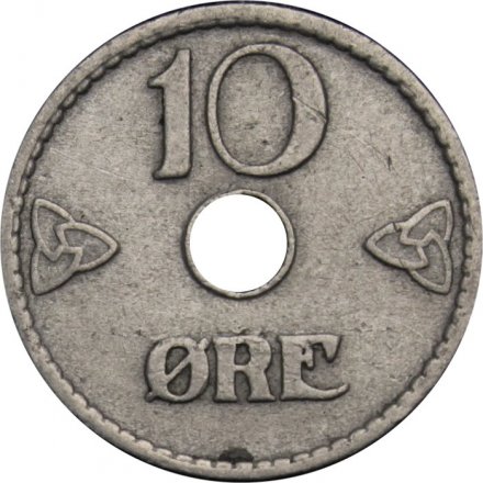 Норвегия 10 эре 1926 год  - Король Хокон VII