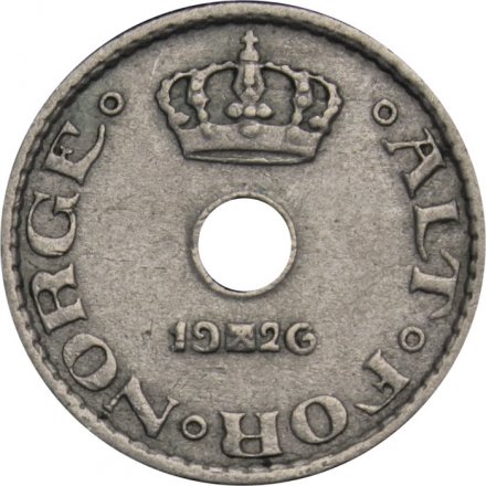 Норвегия 10 эре 1926 год  - Король Хокон VII
