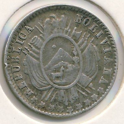 Боливия 10 сентаво 1882 год