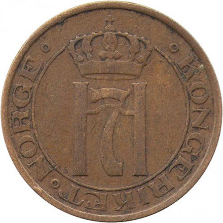 Норвегия 2 эре 1928 год - Король Хокон VII