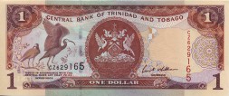 Тринидад и Тобаго 1 доллар 2002 год - Красный ибис. Здание банка
