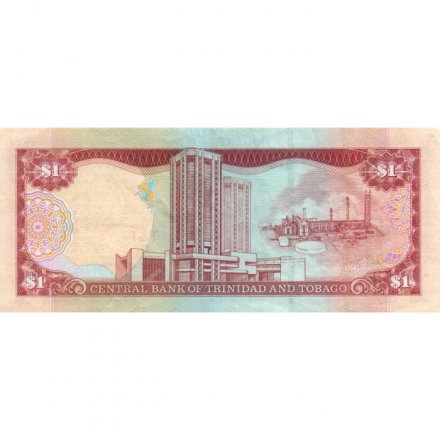 Тринидад и Тобаго 1 доллар 2002 год - Красный ибис. Здание банка - XF