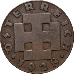Австрия 2 гроша 1928 год